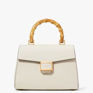 Kate Spade Katy Textured Leather Bamboo Medium Top-handle Bag